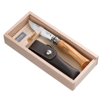 OPINEL - Geschenkset Olive Messer N°08 mit Etui